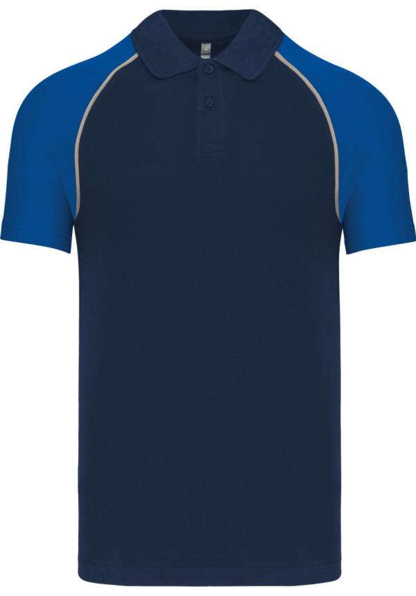 U KA226 - BASEBALL KONTRASZTOS GALLÉROS PÓLÓ - Navy/Royal Blue