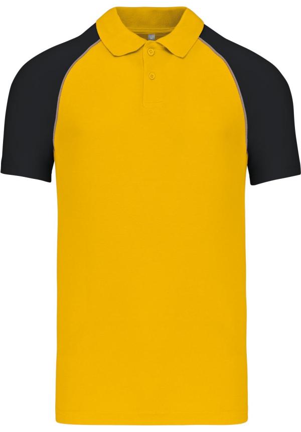 U KA226 - BASEBALL KONTRASZTOS GALLÉROS PÓLÓ - Yellow/Black