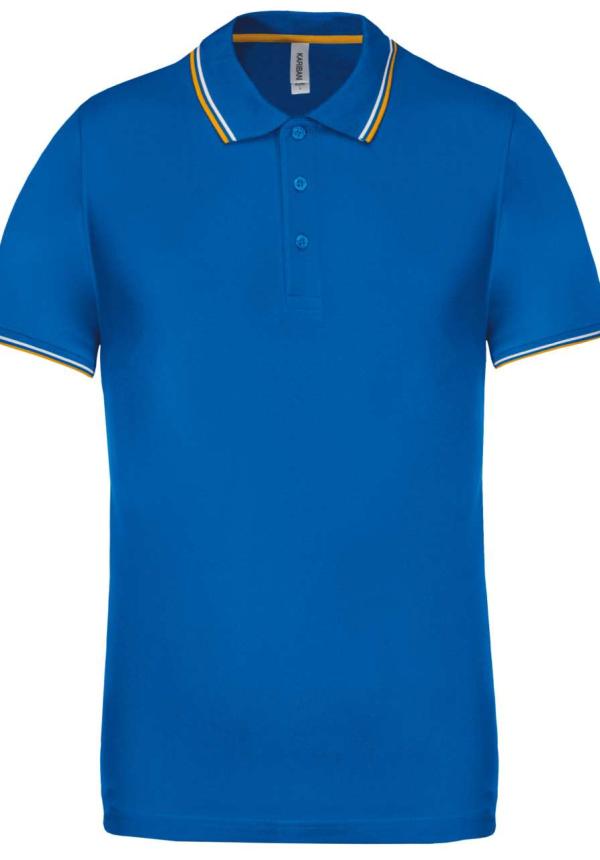 U KA250 - FÉRFI RÖVID UJJÚ GALLÉROS PÓLÓ - Light Royal Blue/Yellow/White
