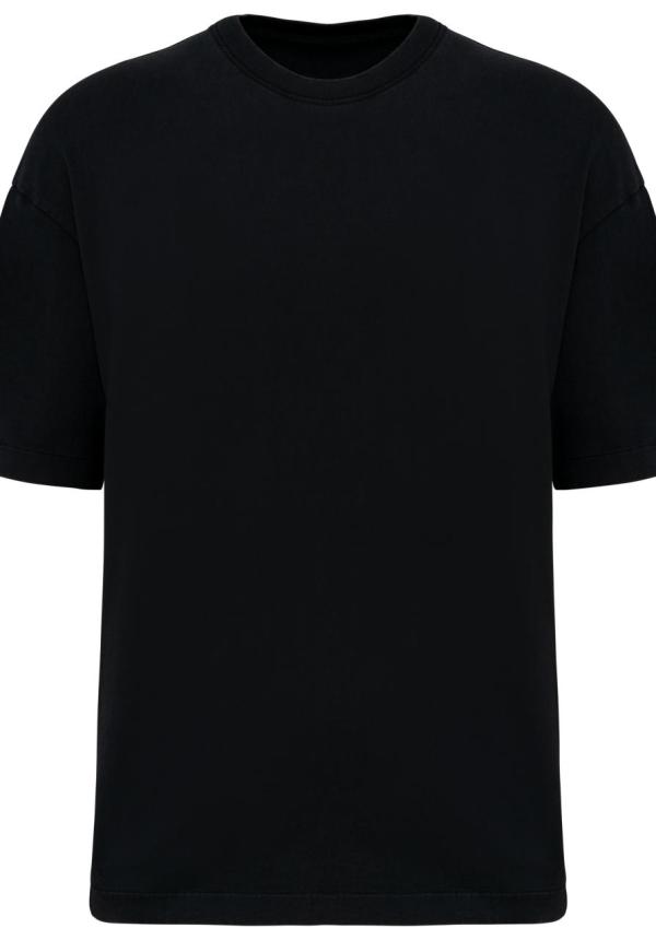 U NS326 - FÉRFI OVERSIZED MOSOTT HATÁSÚ PÓLÓ - Washed Black