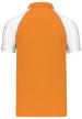U KA226 - BASEBALL KONTRASZTOS GALLÉROS PÓLÓ - Orange/White