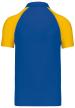 U KA226 - BASEBALL KONTRASZTOS GALLÉROS PÓLÓ - Royal Blue/Yellow