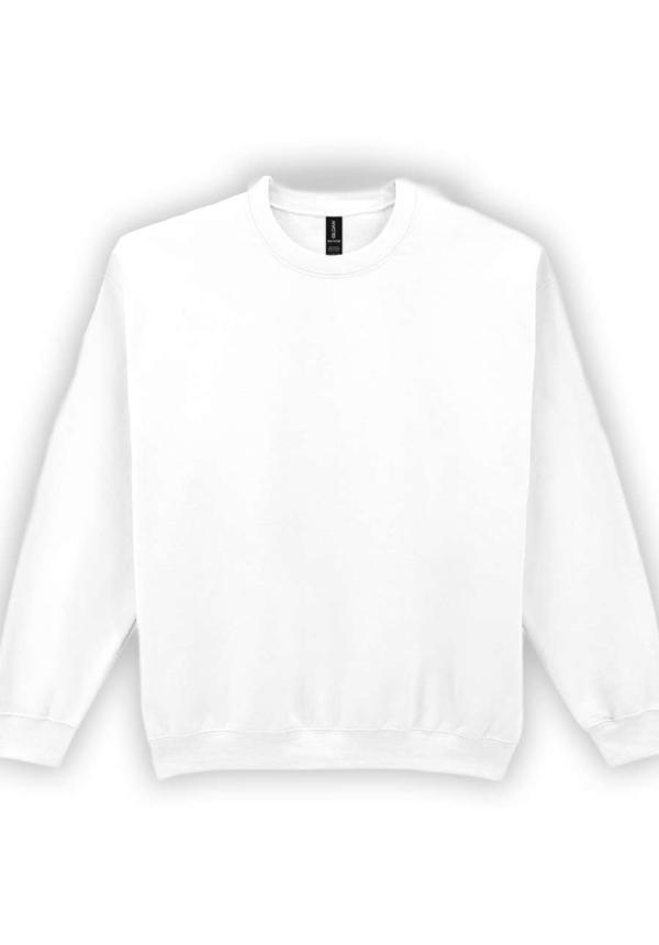 U GI18000 - HEAVY BLEND™ FELNŐTT KÖRNYAKAS PULÓVER - White