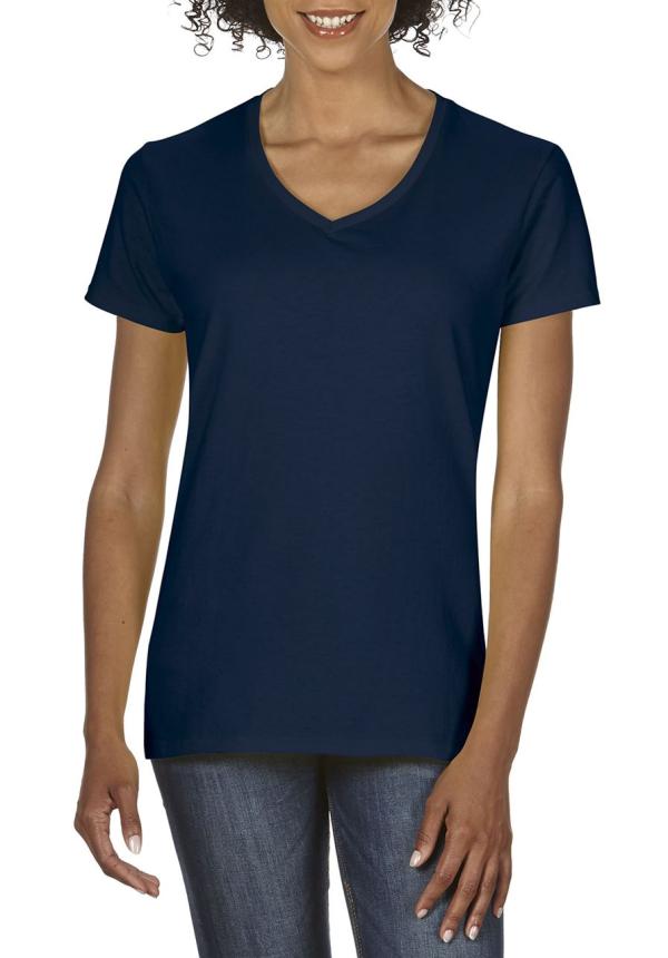 U GIL4100V - PREMIUM COTTON® NŐI V-NYAKÚ PÓLÓ - Navy