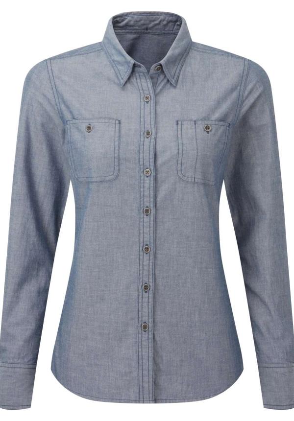 U PR347 - NŐI ORGANIKUS PAMUT CHAMBRAY FAIRTRADE ING - Indigo Denim U PR347 - NŐI ORGANIKUS PAMUT CHAMBRAY FAIRTRADE ING - Indigo Denim