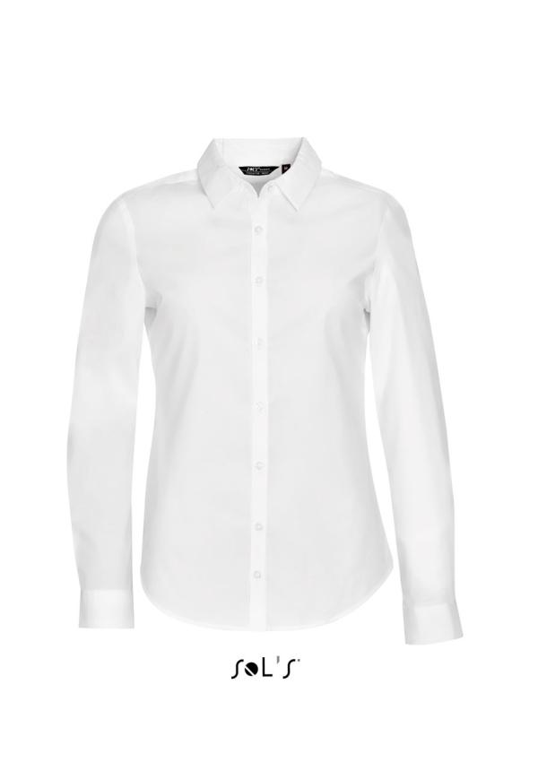 U SO01427 - SOL'S BLAKE MEN - HOSSZÚ UJJÚ STRETCH NŐI ING - White