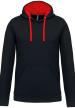 U KA446 - KONTRASZTOS KAPUCNIS PULÓVER - Black/Red U KA446 - KONTRASZTOS KAPUCNIS PULÓVER - Black/Red