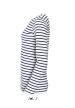 U SO01403 - SOL'S MARINE - HOSSZÚ UJJÚ CSÍKOS NŐI PÓLÓ - White/Navy