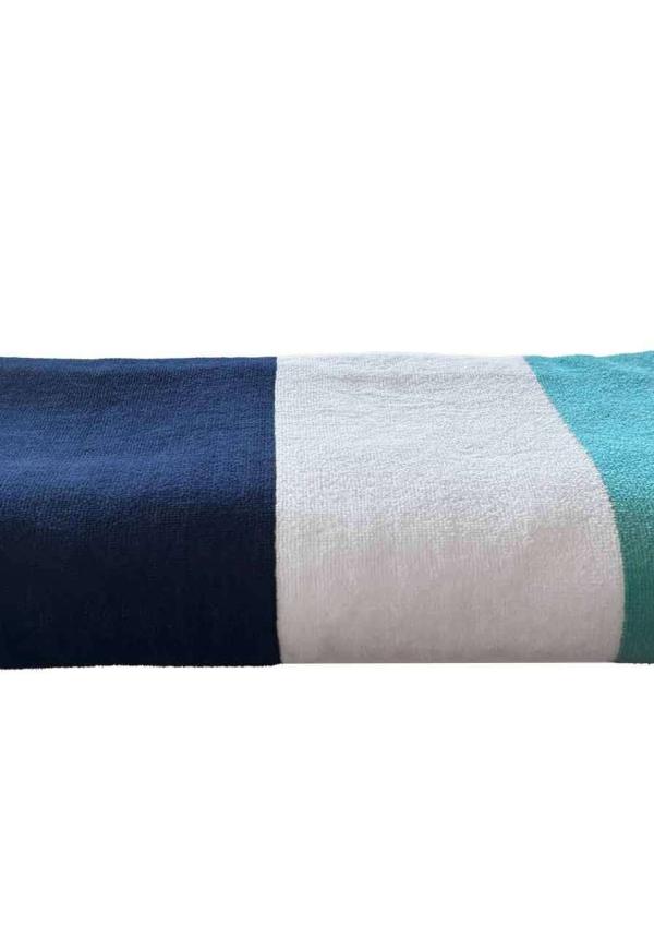 U OLV4040 - OLIMA „NAUTICAL STRIPE” BEACH VELOUR TOWEL - Navy/White/Aquamarine U OLV4040 - OLIMA „NAUTICAL STRIPE” BEACH VELOUR TOWEL - Navy/White/Aquamarine