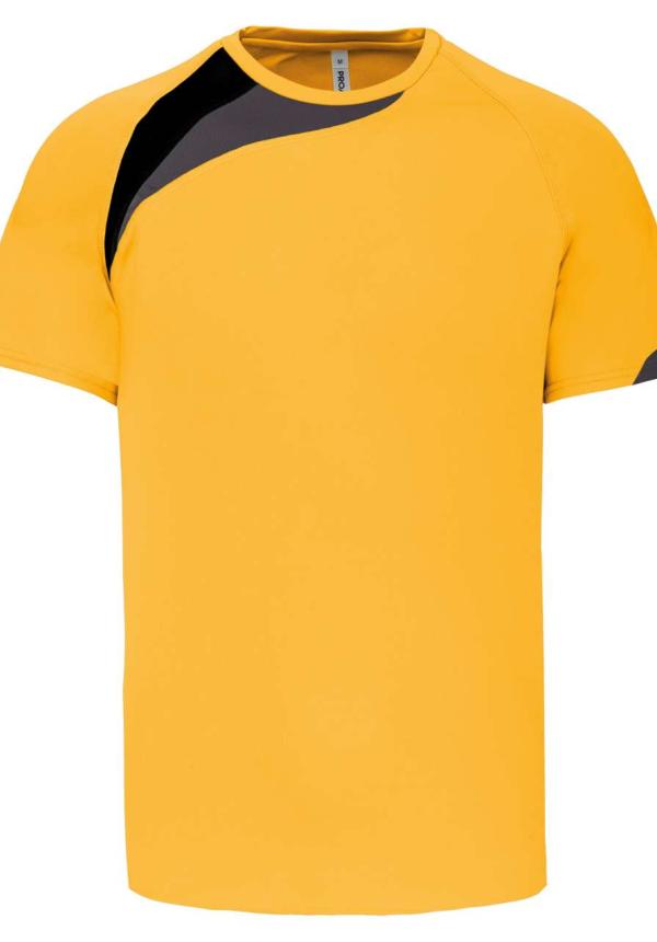 U PA436 - RÖVID UJJÚ RÖGBI PÓLÓ - Sporty Yellow/Black/Storm Grey