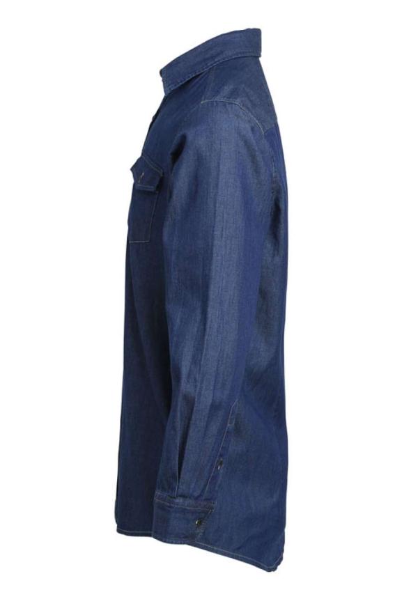 U PR222 - FÉRFI DENIM ING FARMER STÍLUSÚ TŰZÉSSEL - Indigo Denim