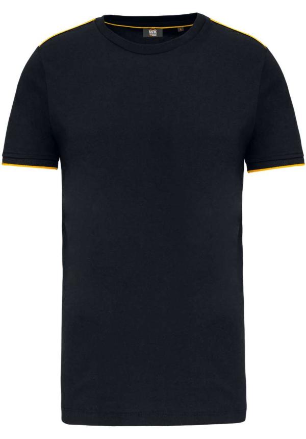 U WK3020 - FÉRFI RÖVID UJJÚ DAYTODAY PÓLÓ - Black/Yellow