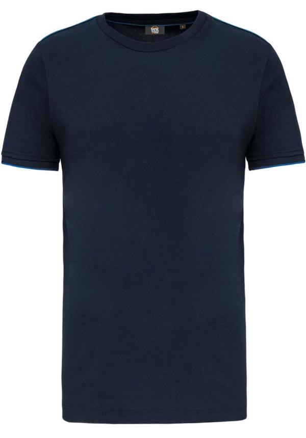 U WK3020 - FÉRFI RÖVID UJJÚ DAYTODAY PÓLÓ - Navy/Light Royal Blue