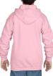 U GIB18600 - HEAVY BLEND™ GYERMEK VÉGIG CIPZÁRAS KAPUCNIS PULÓVER - Light Pink