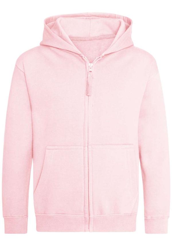 U AWJH050J - GYERMEK CIPZÁRAS KAPUCNIS PULÓVER - Baby Pink