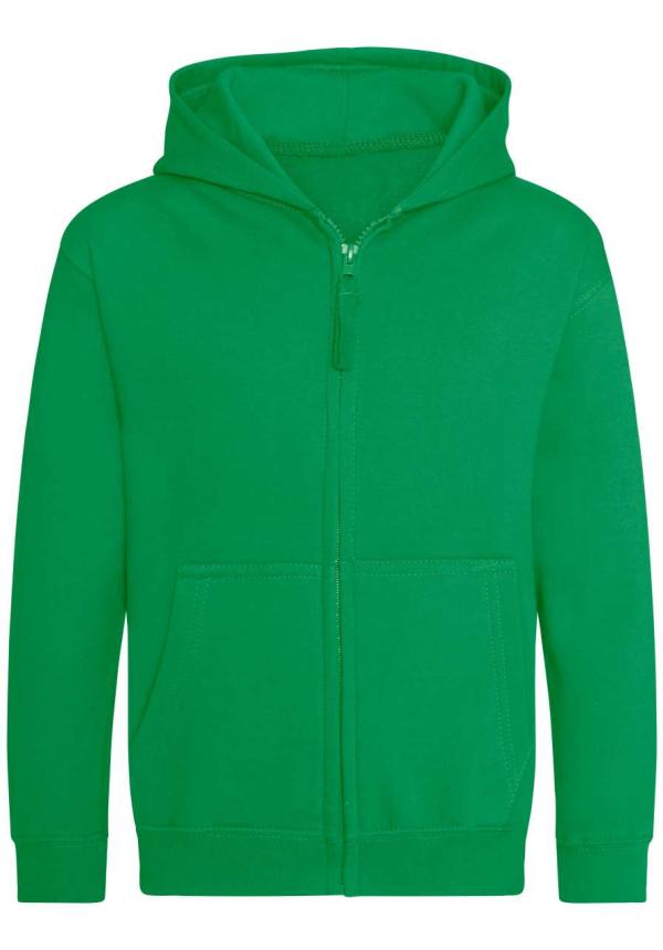 U AWJH050J - GYERMEK CIPZÁRAS KAPUCNIS PULÓVER - Kelly Green