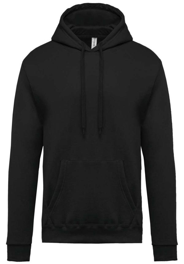 U KA476 - FÉRFI KAPUCNIS PULÓVER - Black