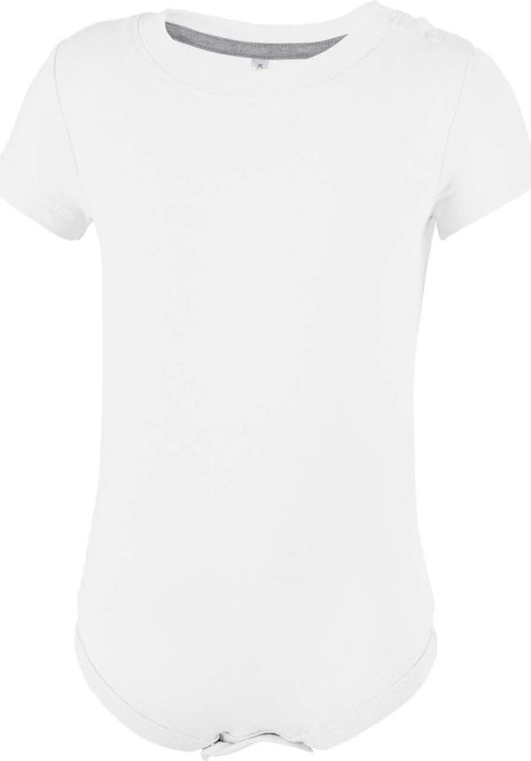 U KA831 - RÖVID UJJÚ BABA BODY - White