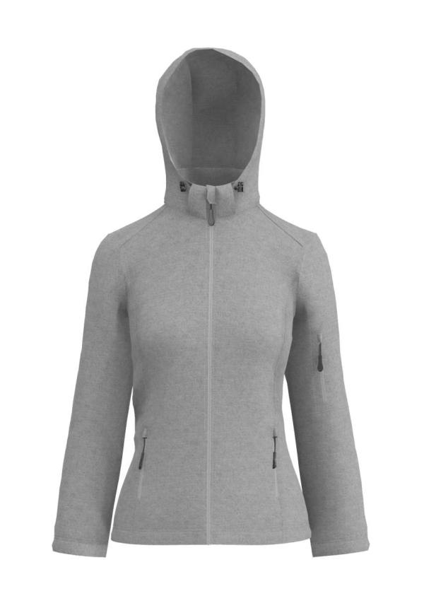 U LE821 - NŐI 3 RÉTEGŰ LEVEHETŐ KAPUCNIS SOFTSHELL DZSEKI - Heather Grey U LE821 - NŐI 3 RÉTEGŰ LEVEHETŐ KAPUCNIS SOFTSHELL DZSEKI - Heather Grey