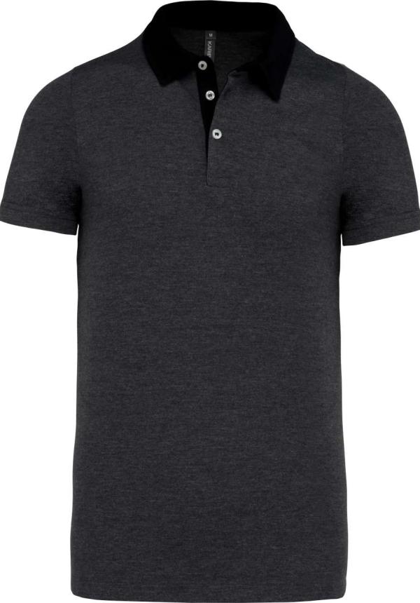 U KA260 - FÉRFI KÉTTÓNUSÚ JERSEY GALLÉROS PÓLÓ - Dark Grey Heather/Black U KA260 - FÉRFI KÉTTÓNUSÚ JERSEY GALLÉROS PÓLÓ - Dark Grey Heather/Black