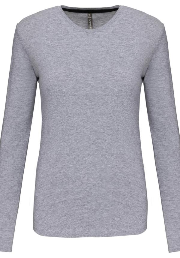U KA383 - NŐI HOSSZÚ UJJÚ KÖRNYAKAS PÓLÓ - Oxford Grey U KA383 - NŐI HOSSZÚ UJJÚ KÖRNYAKAS PÓLÓ - Oxford Grey