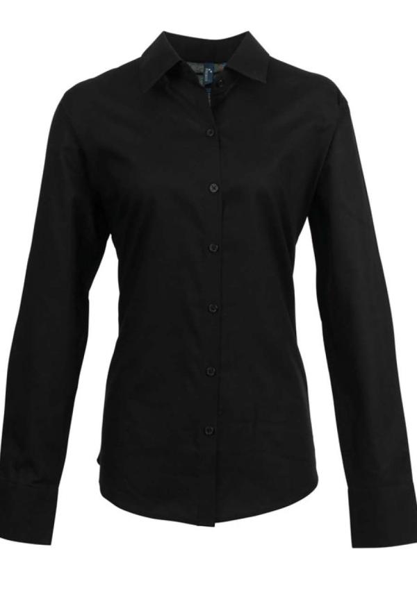 U PR334 - NŐI HOSSZÚ UJJÚ 'SIGNATURE' OXFORD BLÚZ - Black U PR334 - NŐI HOSSZÚ UJJÚ 'SIGNATURE' OXFORD BLÚZ - Black