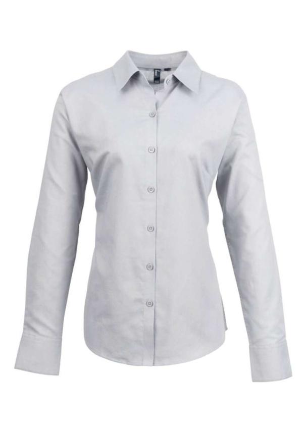 U PR334 - NŐI HOSSZÚ UJJÚ 'SIGNATURE' OXFORD BLÚZ - Silver U PR334 - NŐI HOSSZÚ UJJÚ 'SIGNATURE' OXFORD BLÚZ - Silver