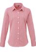 U PR320 - NŐI APRÓKOCKÁS (GINGHAM) HOSSZÚ UJJÚ PAMUT ING - Red/White