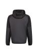 U RETRF620 - X-PRO COLDSPRING II HYBRID PERFORMANCE STRETCH HOODED FLEECE JACKET - Grey Marl/Black