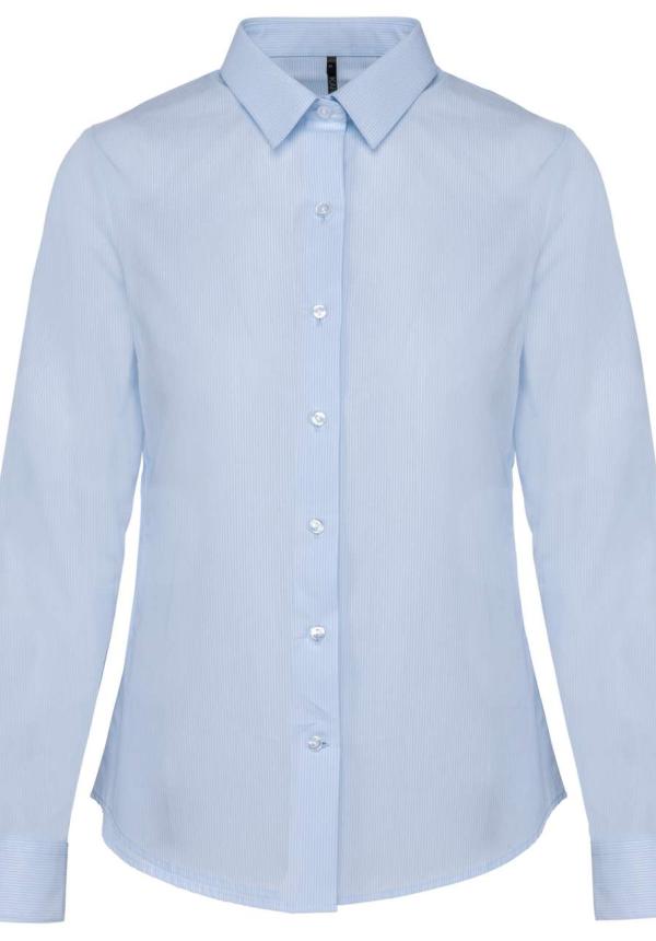 U KA510 - NŐI HOSSZÚ UJJÚ POPLIN ING - Striped Pale Blue