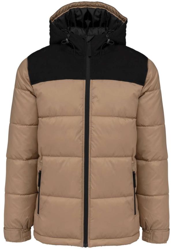 U KA6163 - UNISZEX KÉT SZÍNŰ BÉLELT KAPUCNIS KABÁT - Wet Sand/Black U KA6163 - UNISZEX KÉT SZÍNŰ BÉLELT KAPUCNIS KABÁT - Wet Sand/Black