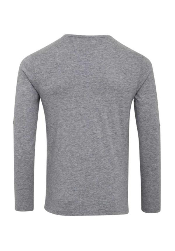 U PR218 - FÉRFI FELHAJTOTT UJJÚ PÓLÓ - Grey Marl