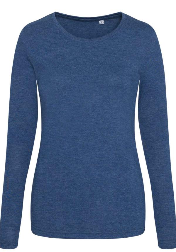U JT002F - HOSSZÚ UJJÚ NŐI TRI-BLEND PÓLÓ - Heather Navy U JT002F - HOSSZÚ UJJÚ NŐI TRI-BLEND PÓLÓ - Heather Navy