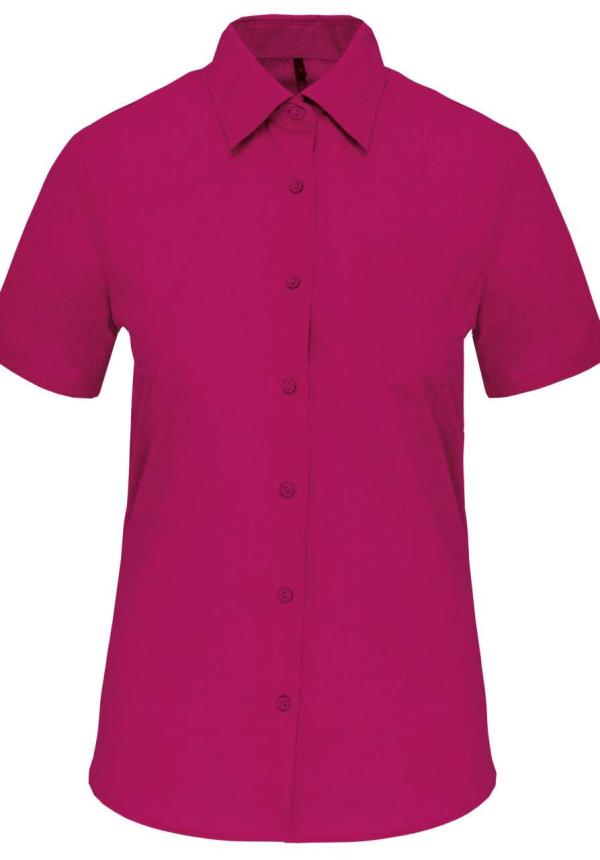 U KA548 - JUDITH - NŐI RÖVID UJJÚ KÖNNYEN KEZELHETŐ POLYCOTTON POPLIN ING - Fuchsia