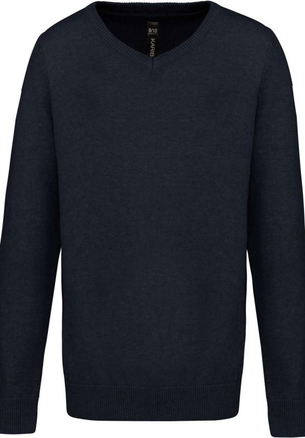 U KA9109 - GYERMEK V-NYAKÚ PULÓVER - Navy