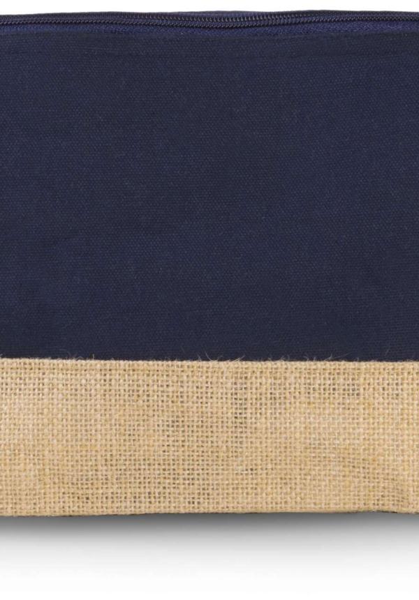 U KI0276 - PAMUTVÁSZON ÉS JUTA NESZESSZER - Navy/Natural White