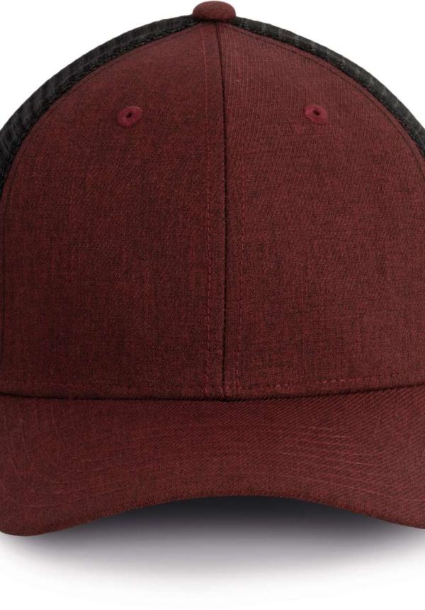 U KP142 - UTCAI HÁLÓS 6 PANELES SAPKA - Tawny Port Heather/Black