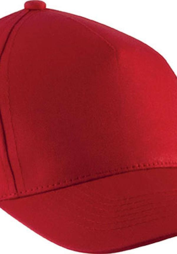 U KP149 - 5 PANELES PAMUT GYERMEK SAPKA - Red