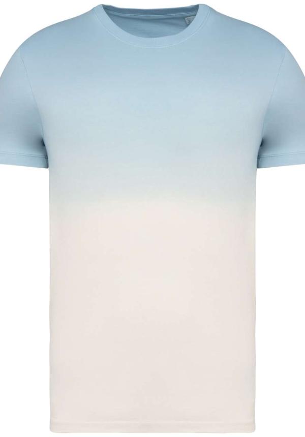 U NS345 - UNISZEX KÖRNYEZETBARÁT OMBRE HATÁSÚ PÓLÓ - Dip Dye Aquamarine