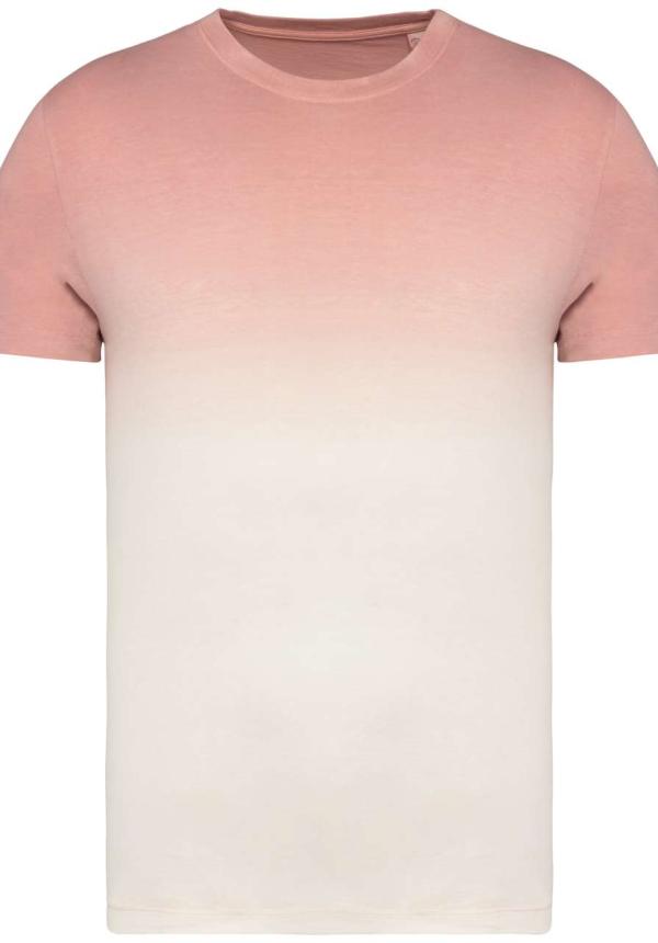 U NS345 - UNISZEX KÖRNYEZETBARÁT OMBRE HATÁSÚ PÓLÓ - Dip Dye Petal Rose