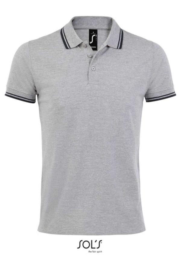 U SO00577 - SOL'S PASADENA - FÉRFI PÓLÓING - Grey/Navy U SO00577 - SOL'S PASADENA - FÉRFI PÓLÓING - Grey/Navy