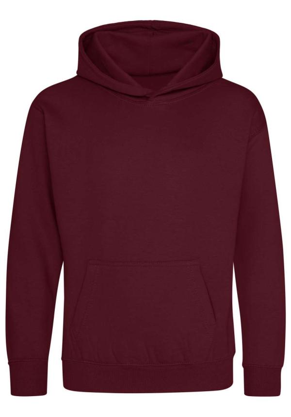 U AWJH001J - COLLEGE KAPUCNIS PULÓVER - Burgundy
