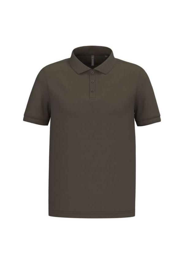 U KA254 - FÉRFI PIQUÉ RÖVID UJJÚ GALLÉROS PÓLÓ - Dark Khaki