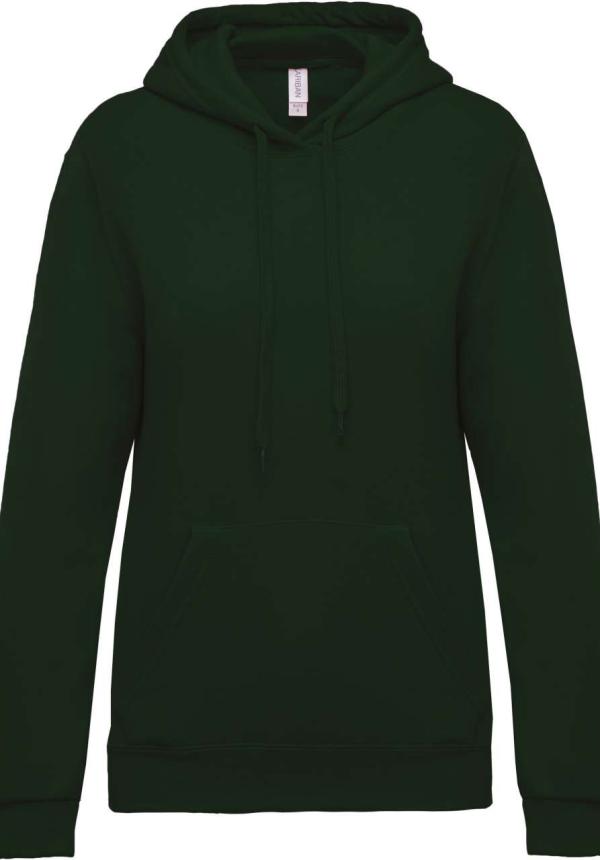 U KA473 - NŐI KAPUCNIS PULÓVER - Forest Green