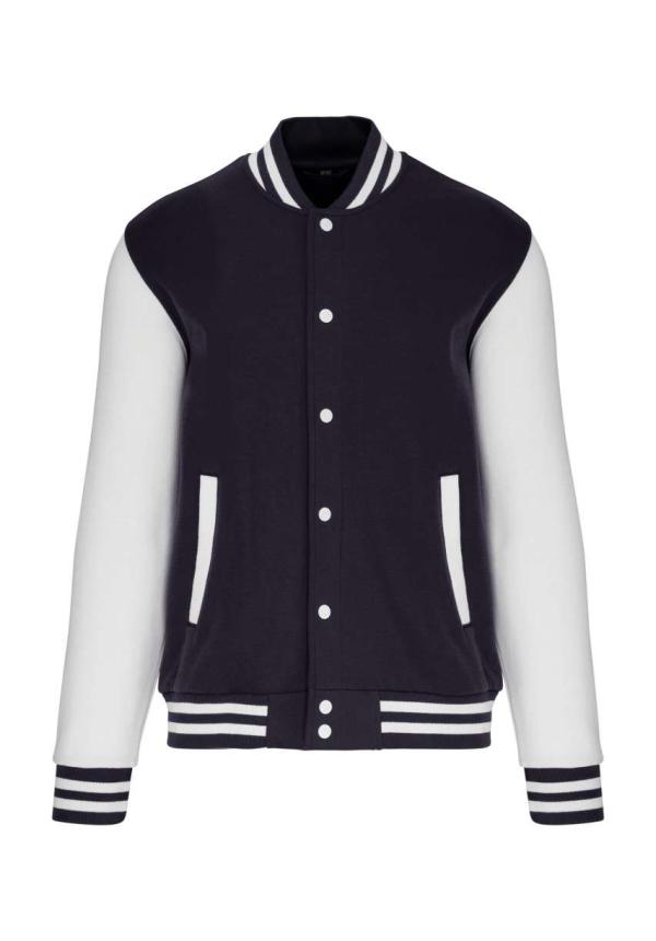 U KA497 - UNISZEX TEDDY KABÁT - Navy/White