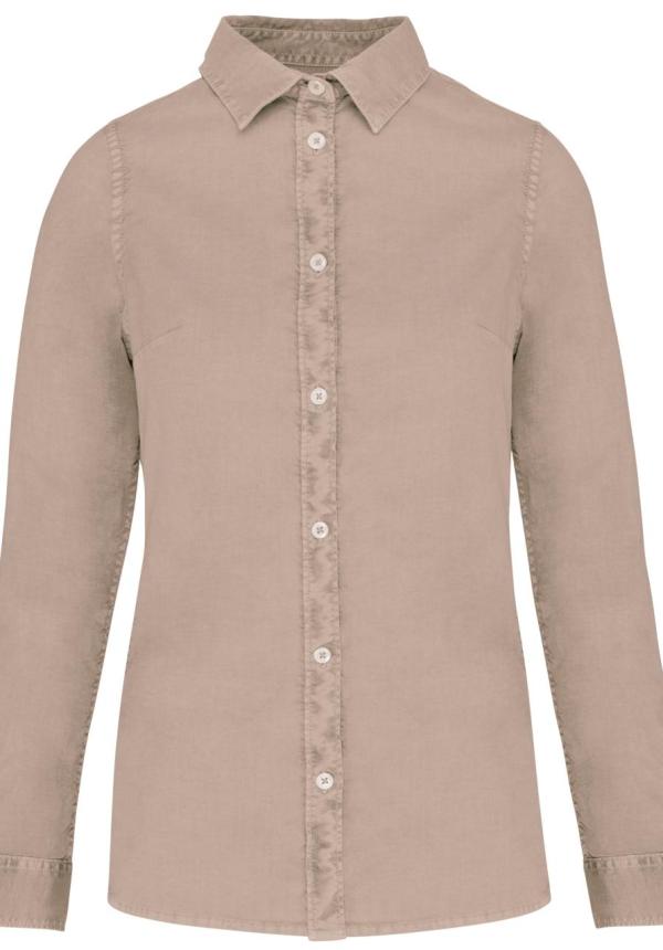 U NS503 - MOSOTT HATÁSÚ NŐI ING - Washed Linen U NS503 - MOSOTT HATÁSÚ NŐI ING - Washed Linen