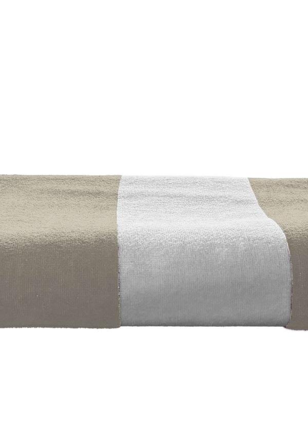 U OLV4030 - OLIMA „CLASSIC MARINE” BEACH VELOUR TOWEL - Sand/White U OLV4030 - OLIMA „CLASSIC MARINE” BEACH VELOUR TOWEL - Sand/White