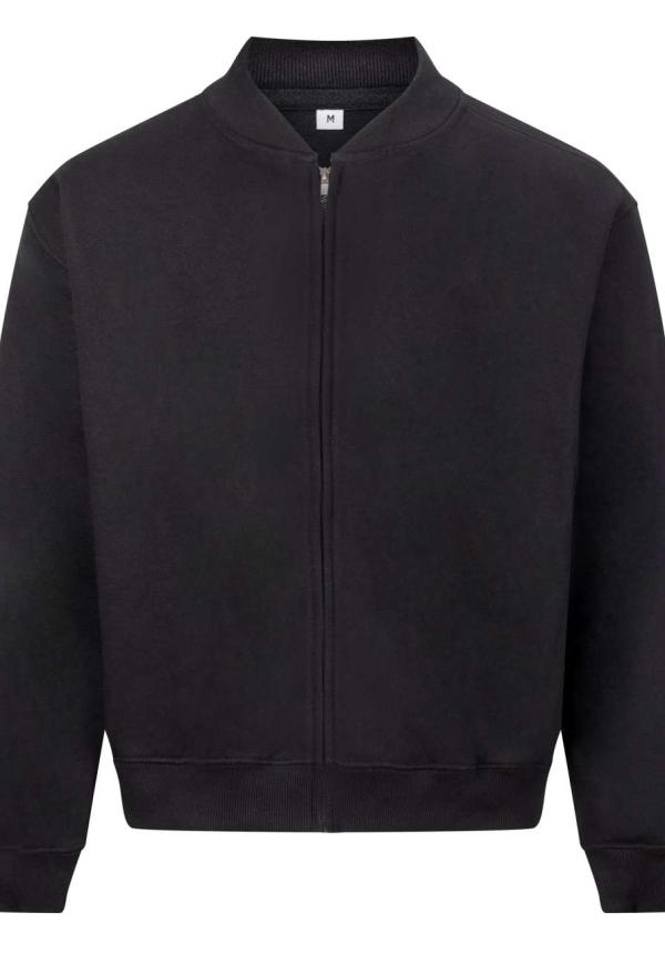 U AWJH124 - SIGNATURE VASTAG BOMBER PULÓVER - Deep Black