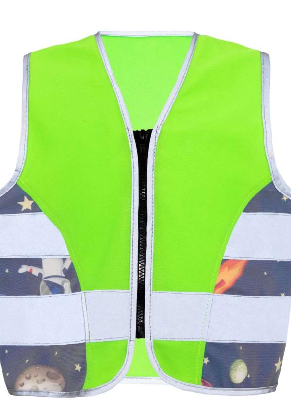 U KXACTION - GYERMEK BIZTONSÁGI MELLÉNY - Neon Green/UFO