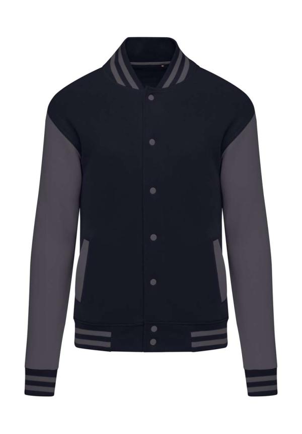 U SGO450U - UNISZEX KLASSZIKUS EGYETEMI DZSEKI - Dark Black/Grey U SGO450U - UNISZEX KLASSZIKUS EGYETEMI DZSEKI - Dark Black/Grey